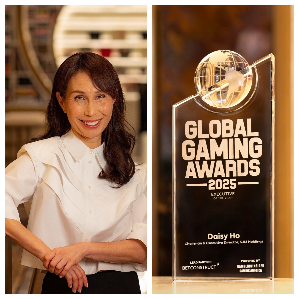 澳博控股主席兼执行董事何超凤获选 2025 全球博彩大奖(亚太区)年度高管奖